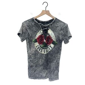 GUNS N’ ROSES Gray Acid Wash Graphic Band Tee Size XS